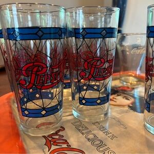 10pc Vintage Classic Coca Cola Glassware Set